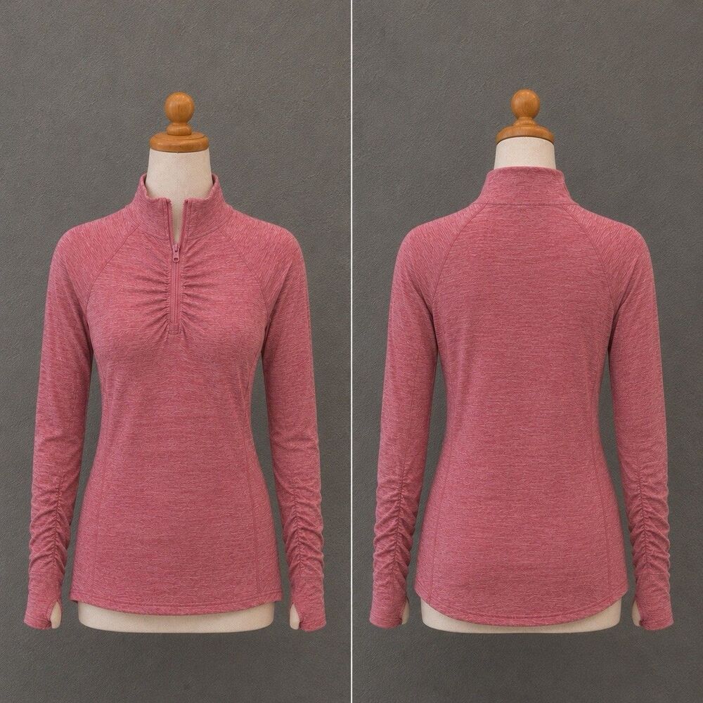 C9 Champion Women's 1/4 Zip Pullover Ruched Space Dye Small Gorpcore Athleisure